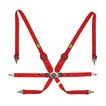 Cinturones de seguridad de 6 puntos OMP Saloon Pull Down rojo