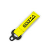 Llavero de cuero para llaves Sparco amarillo