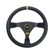 Volante OMP WRC dobladillo amarillo cuero
