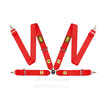 Cinturones de seguridad OMP de 4 puntos FIA DA801F MY14 rojo