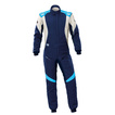 Traje de carreras OMP FIRST EVO MY25 azul marino-blanco (FIA)