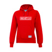 Sudadera de mujer con capucha Sparco FRAME rojo