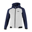 Sudadera con capucha de hombre Sparco Full Zip MY25 blanco-azul marino