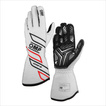 Guantes de carreras OMP ONE-S MY25 blanco (homologación FIA)