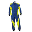 Traje de carreras OMP TECNICA EVO MY23 azul-amarillo (FIA)