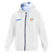 Sudadera con capucha de hombre Sparco Full Zip GULF MY25 blanco-azul marino
