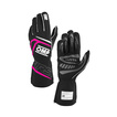 Guantes de carreras OMP FIRST MY25 negro/fucsia (FIA)