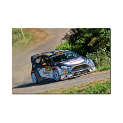 Cuadro de la lona Robert Kubica / Maciej Szczepaniak - Ford Fiesta WRC 120 x 80 cm